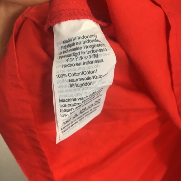 NWT J. Crew red peplum style shirt sleeve blouse - Picture 4 of 5